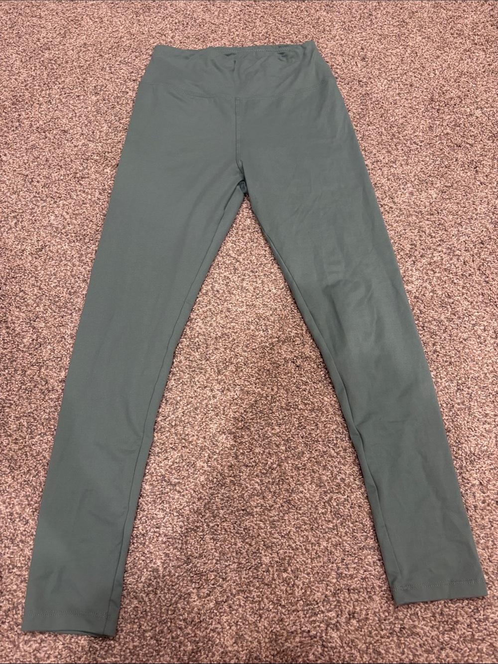 Amazon Olive Green High-Rise Stretch Leggings